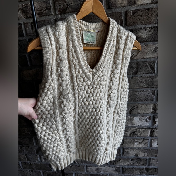 80s Ardara Arans Co. Knit Vest Women's Size 40 US S - Picture 3 of 11